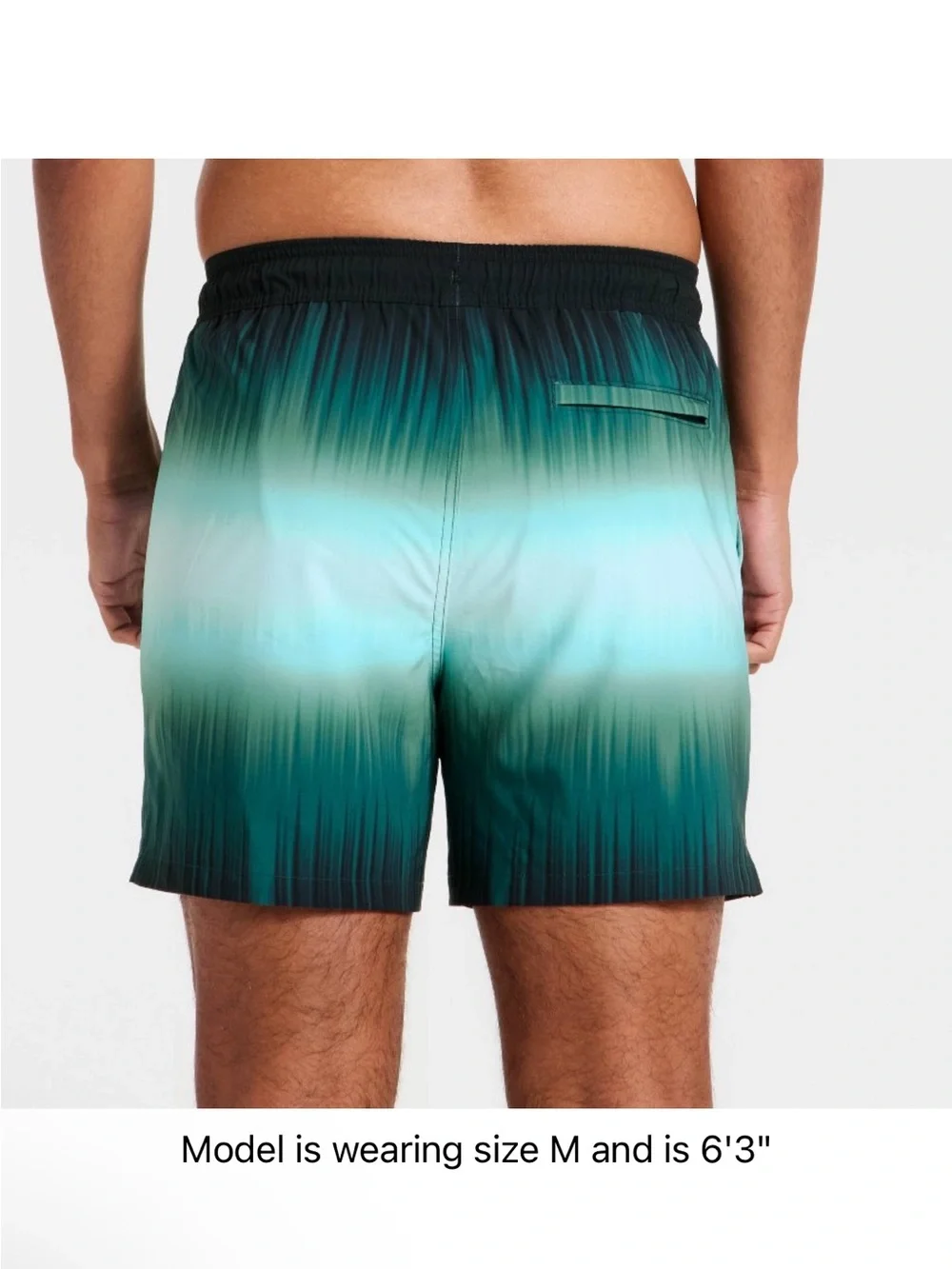 Goodfellow & Co Teal to Black Gradient Swim Trunks